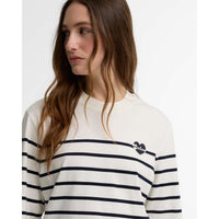 Cloud/Dark Navy Barbour Womens Harling Striped Top Chest