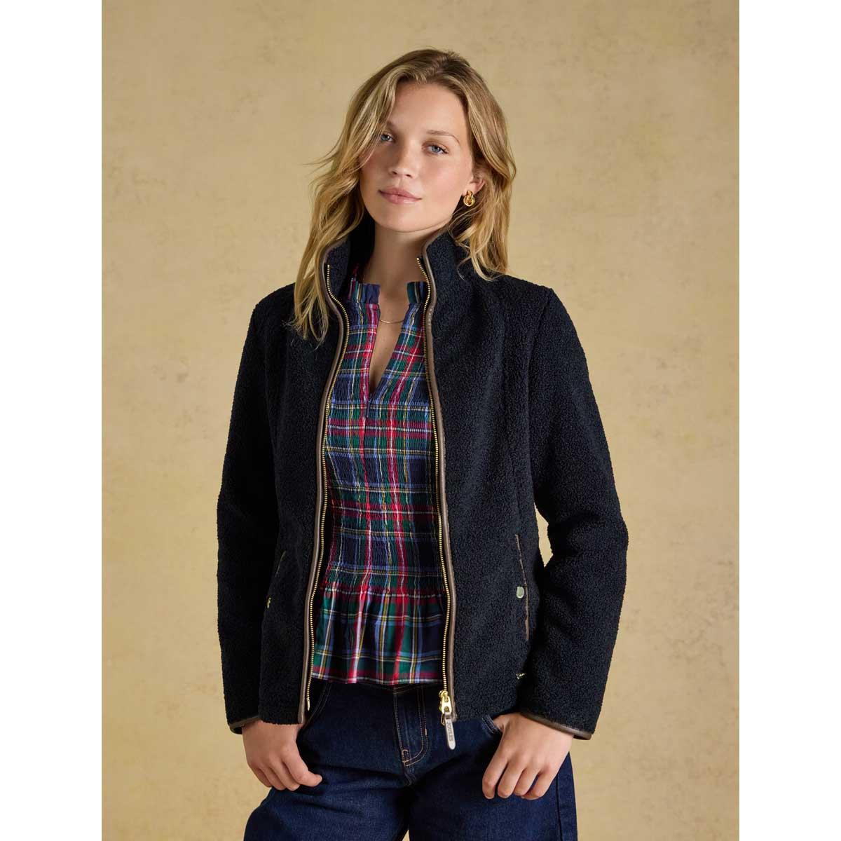 Joules Womens Borg Heritage Fleece Full Zip Jacket