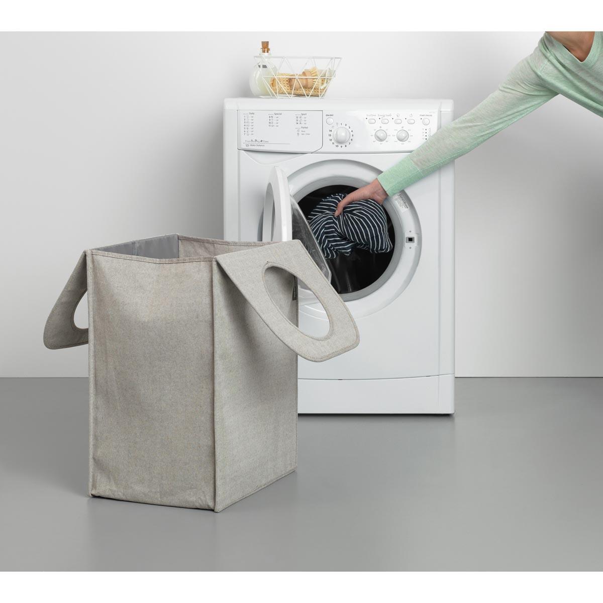 Grey Brabantia Rectangular Laundry Bag Lifestyle