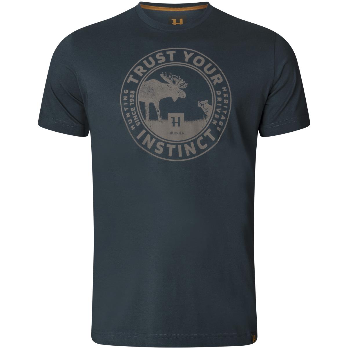 Dark Navy Harkila Mens Moose T-Shirt