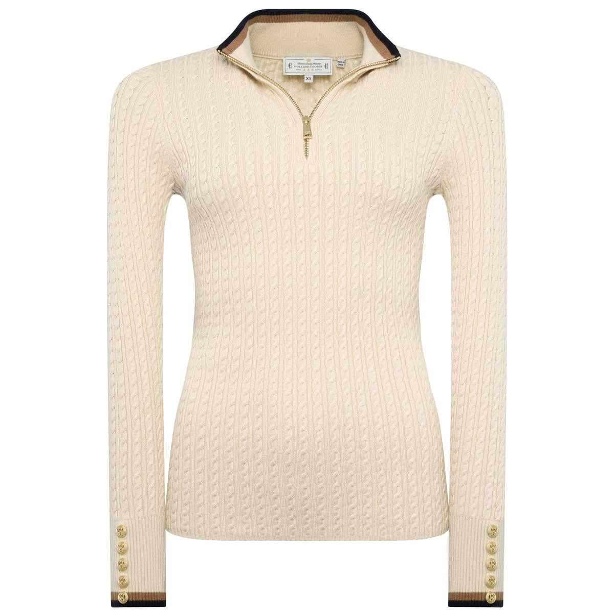 Holland Cooper Womens Zoe Quarter Zip Knit Jumper