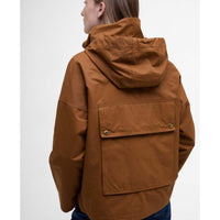 Rust Brown Barbour Womens Cecile Showerproof Jacket Back