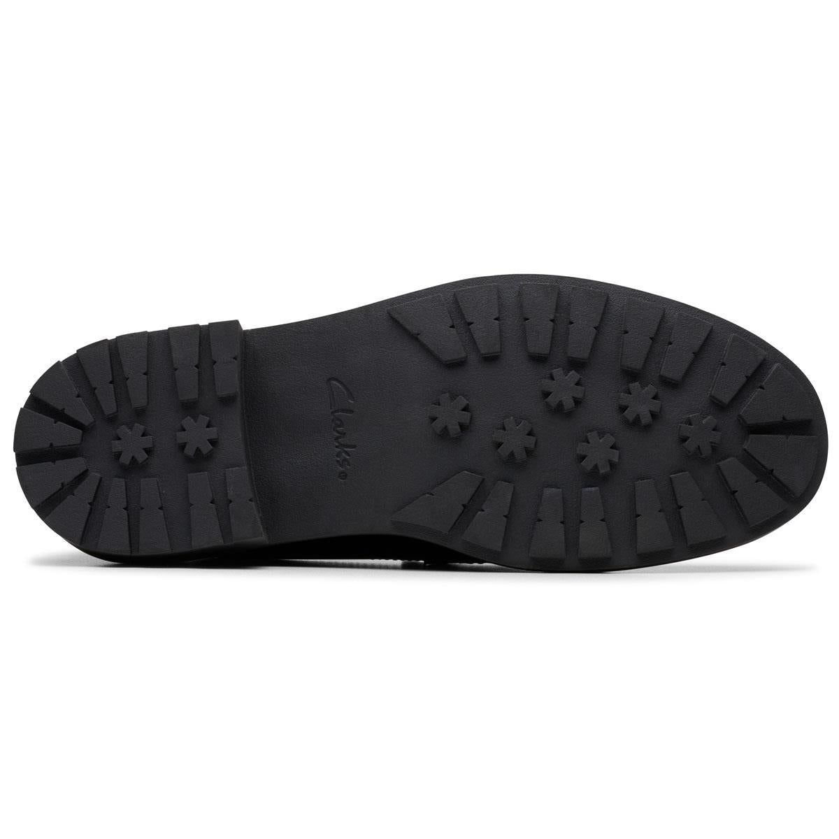 Black Leather Clarks Womens Orinoco3 Edge Loafers Outsole