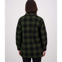 Olive/Black Check Swanndri Womens Ranger Bush Shirt Back