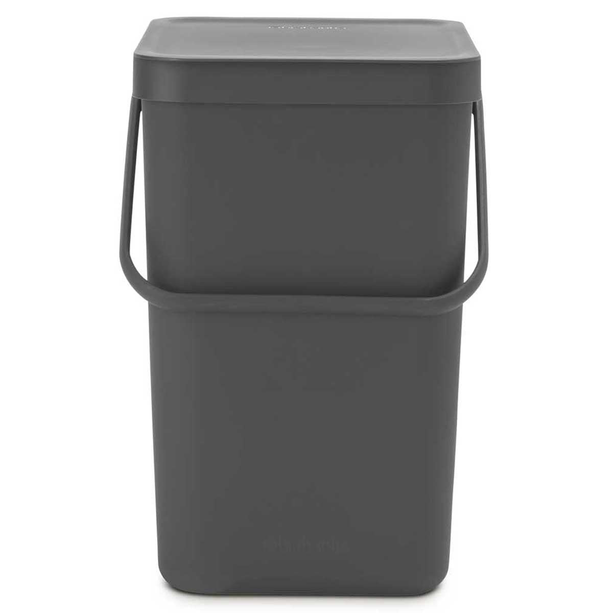 Dark Grey Brabantia Sort & Go Waste Bin 25 Litre