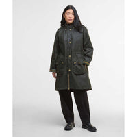 Fern/Ancient Tartan Barbour Womens Marcy Wax Parka front