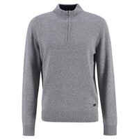 Grey Marl Barbour Mens Kelson Half Zip Knitted Sweater