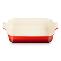 Le Creuset 32cm Stoneware Heritage Rectangular Dish Cerise