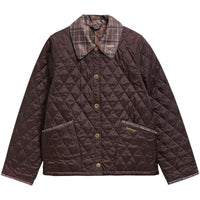 RUSTIC Barbour Womens Icons Tartan Collar Cropped