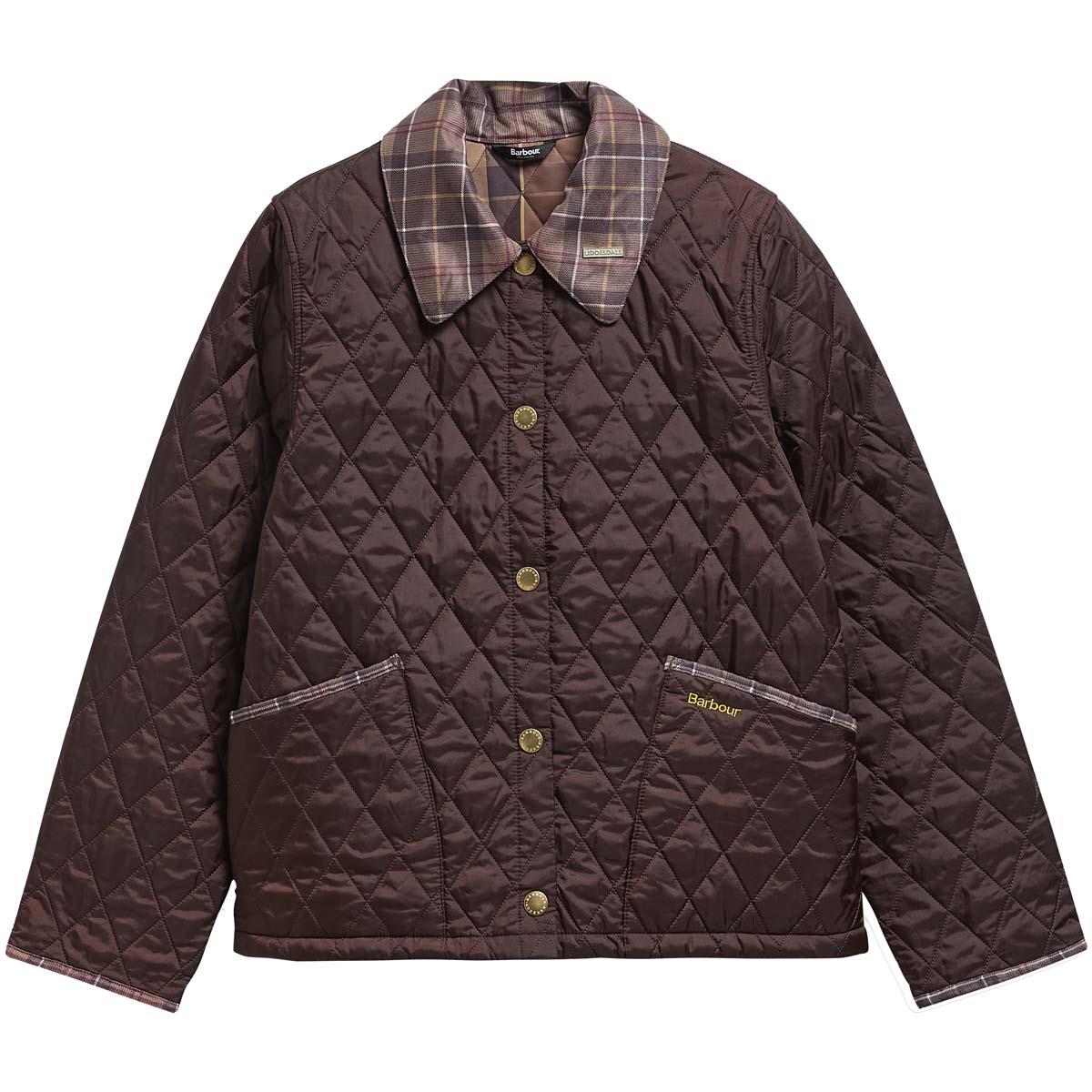 RUSTIC Barbour Womens Icons Tartan Collar Cropped