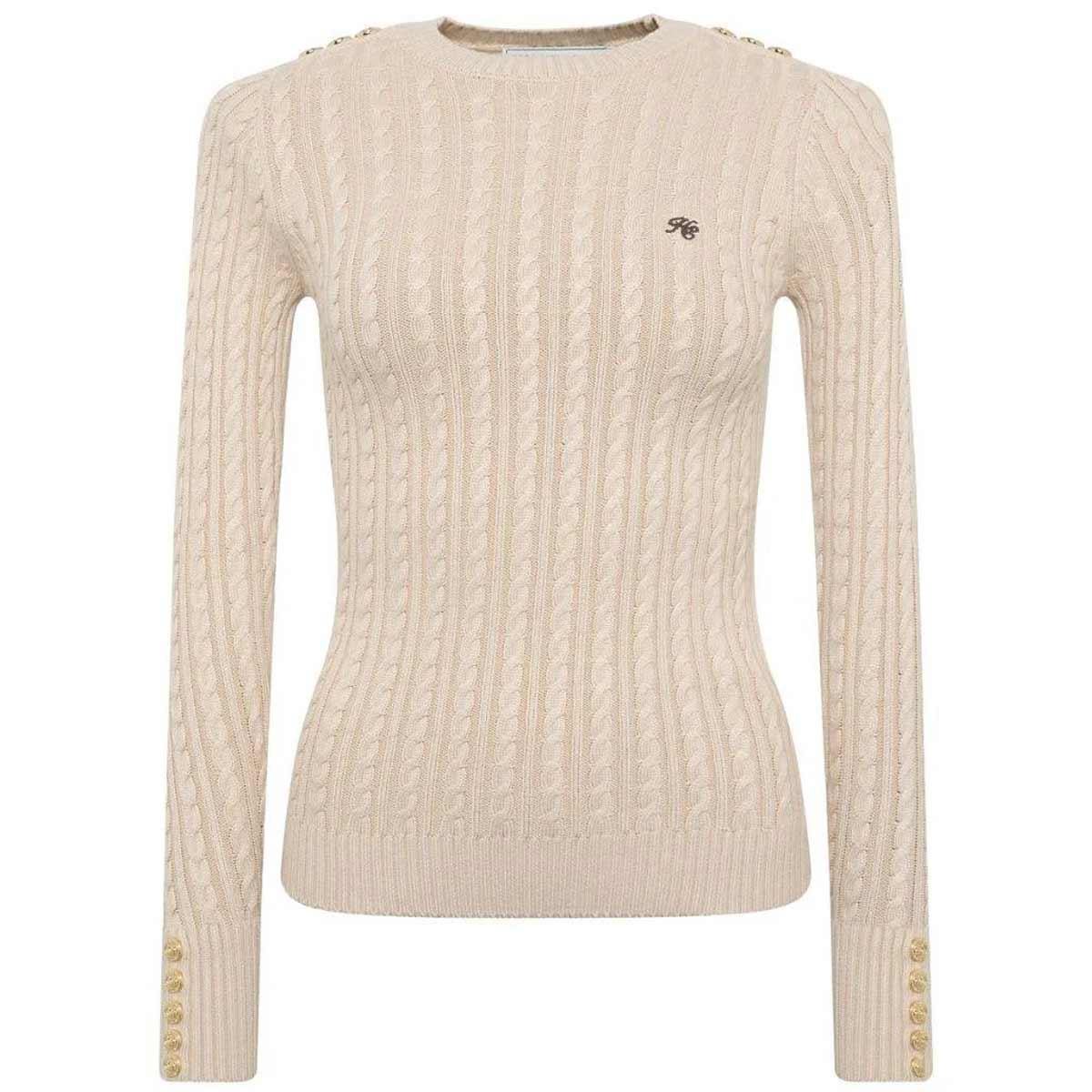 Holland Cooper Womens Seattle Cable Crew Neck Knitted Jumper