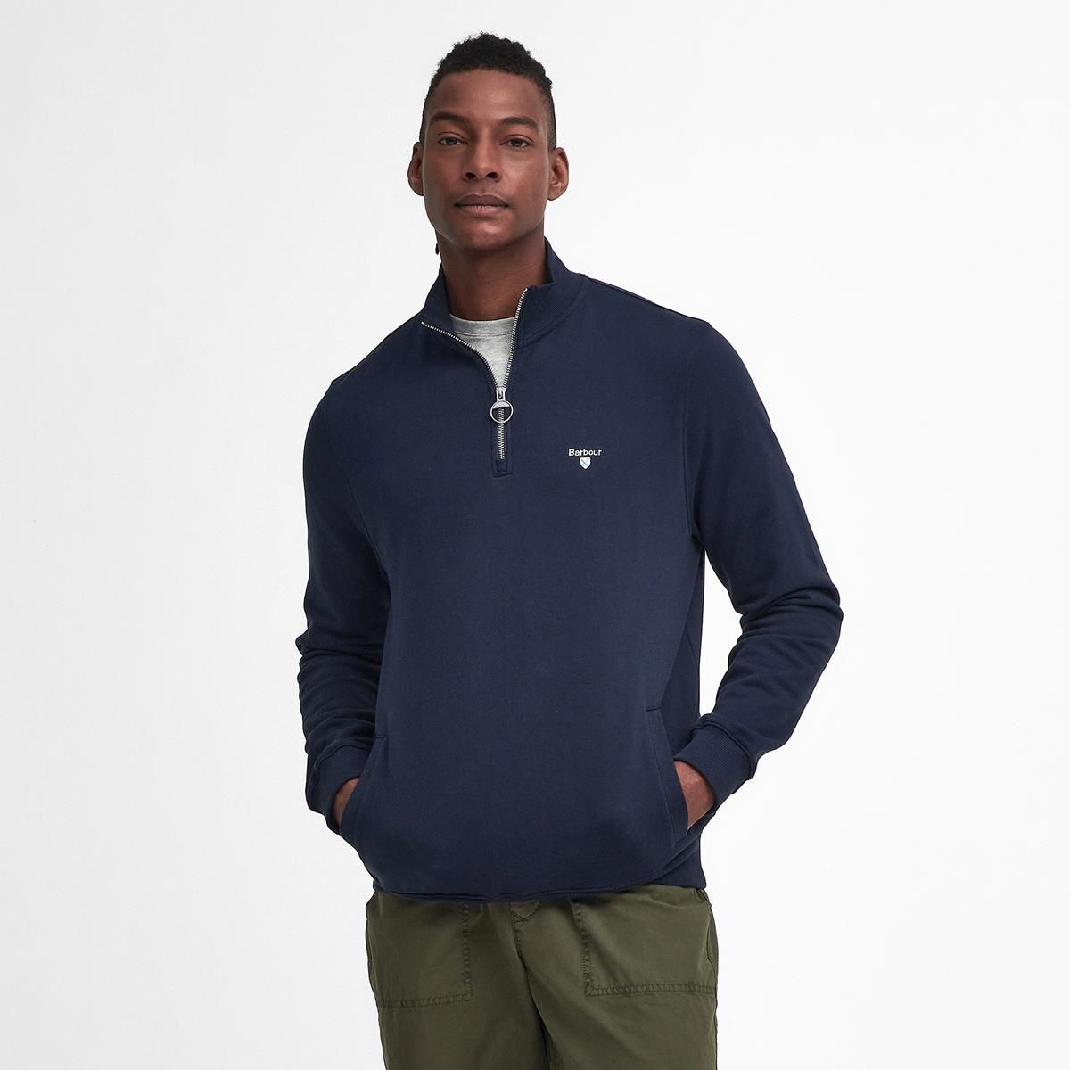 Barbour Mens Beckhill Half Zip Sweatshirt
