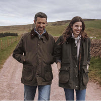 Sage/Classic Barbour Womens Modern Border Wax Jacket Lifestlye