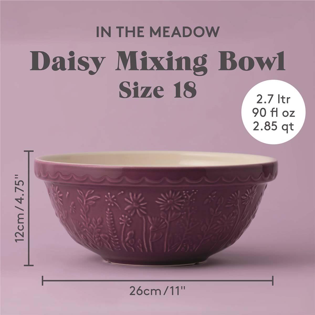 Mason Cash In The Meadow Mixing Bowl Size 18 Daisy INFO