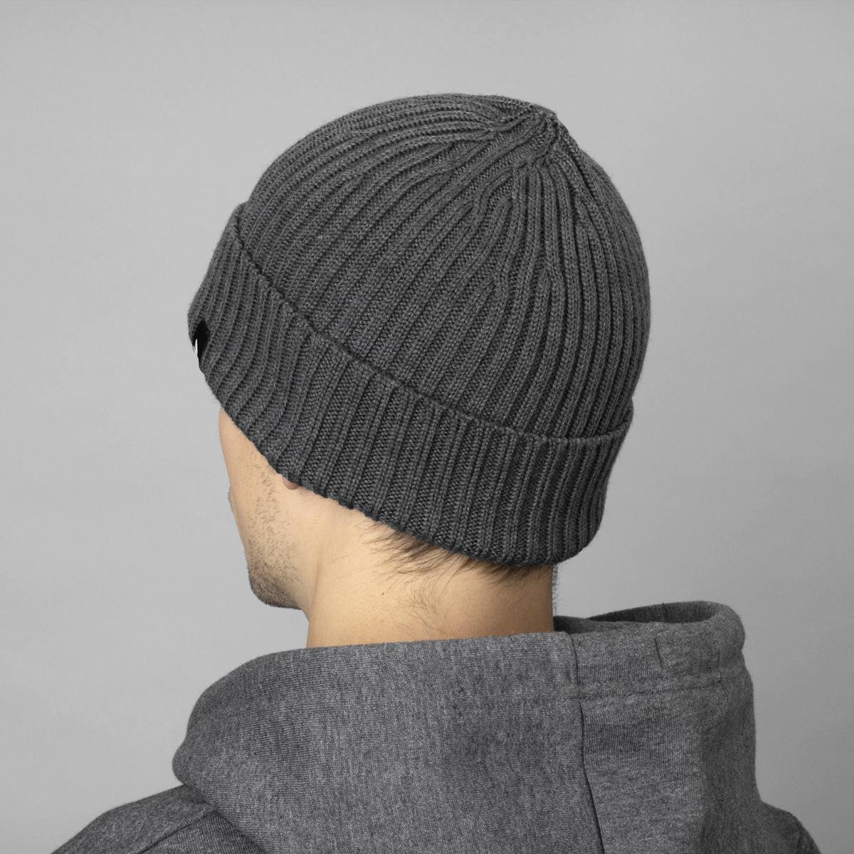 Grey Melange Seeland Unisex Norite Beanie On Model Rear