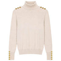 Holland Cooper Womens Buttoned Knit Roll Neck