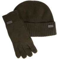Barbour Mens Carlton Beanie & Gloves Gift Set