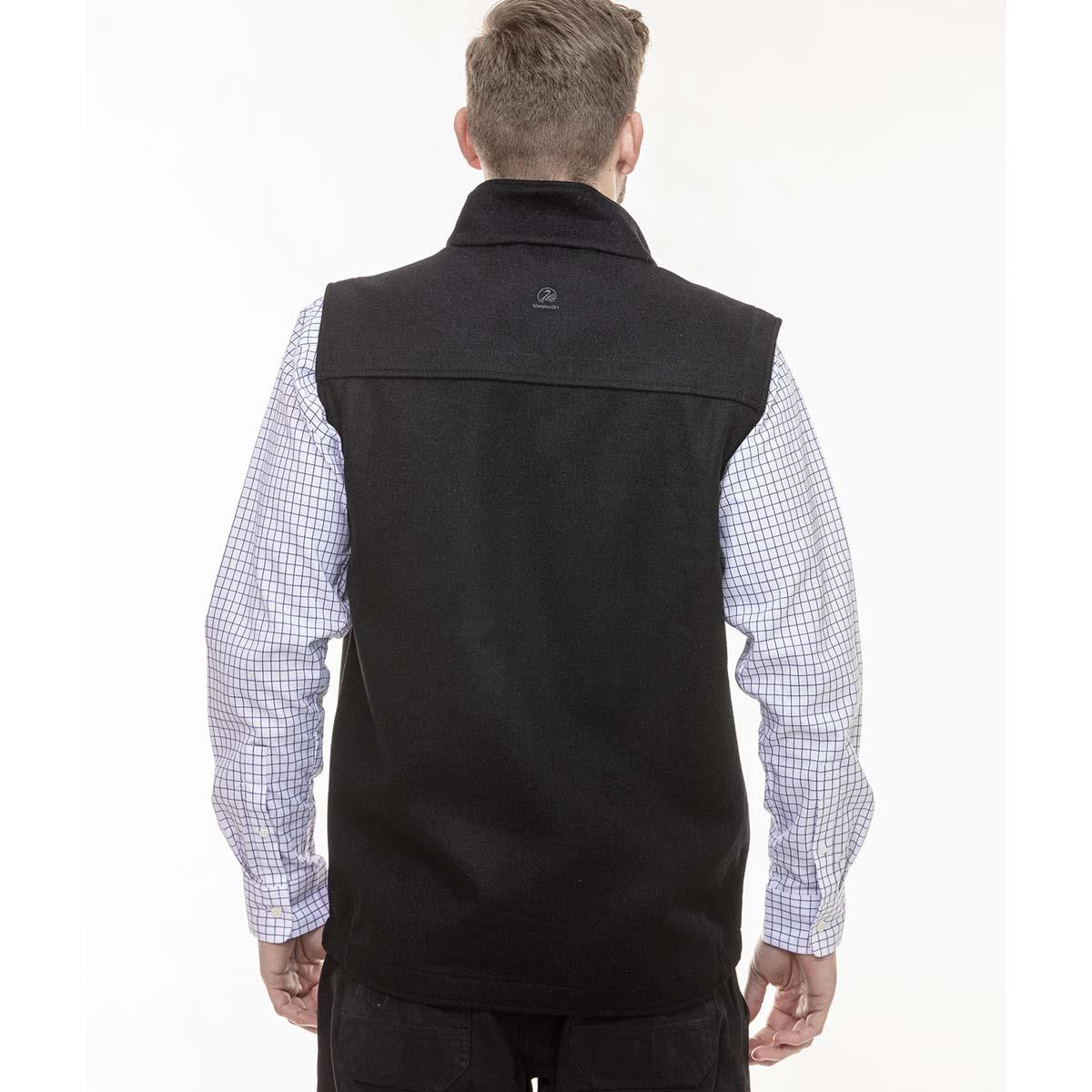 Black Swanndri Saddleback Vest BACK