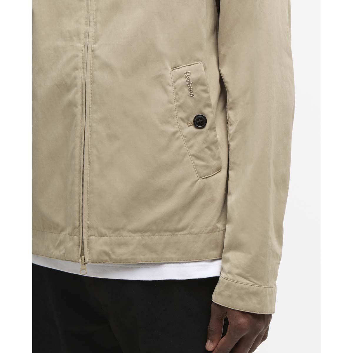 Washed Stone Barbour Mens Tyneside Casual Jacket Pocket