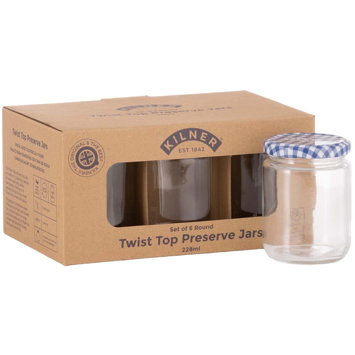 Kilner Round Set Of 6 Twist Top Jars