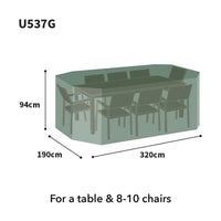 Bosmere Ultimate Protector Rectangular Patio Set size