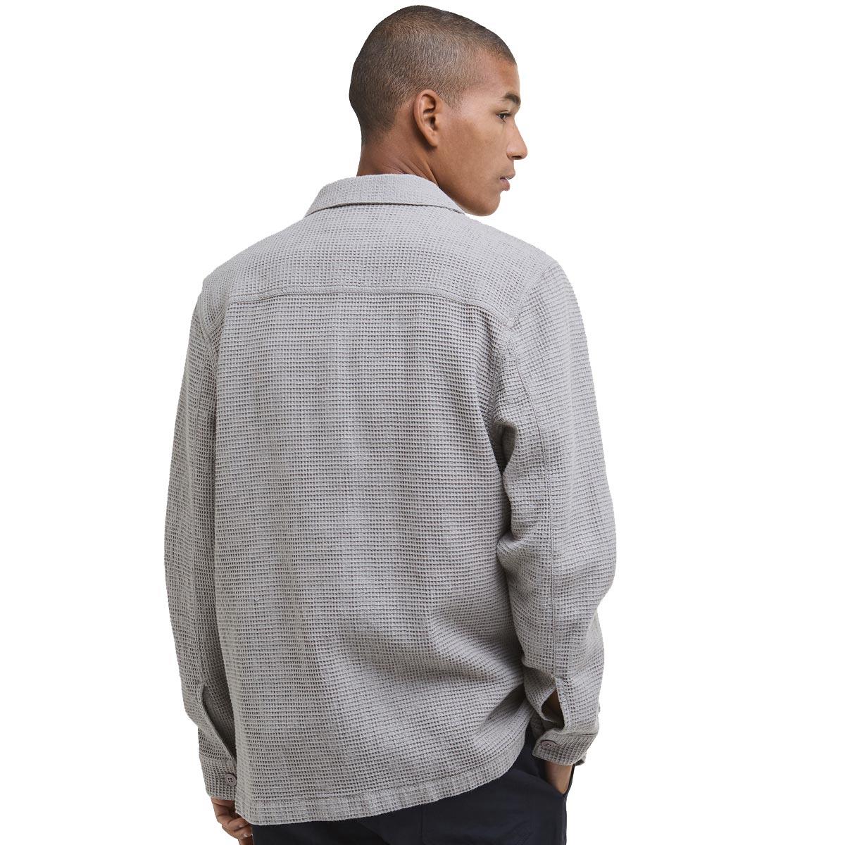 Concrete Barbour Mens Sandwood Waffle Overshirt Back