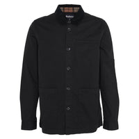 Black Barbour Mens Cole Tailored Fit Poplin Overshirt