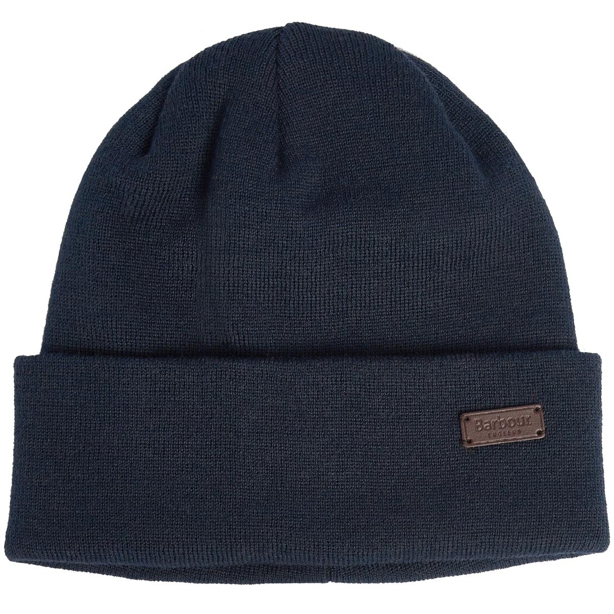 Navy Barbour Mens Healey Beanie
