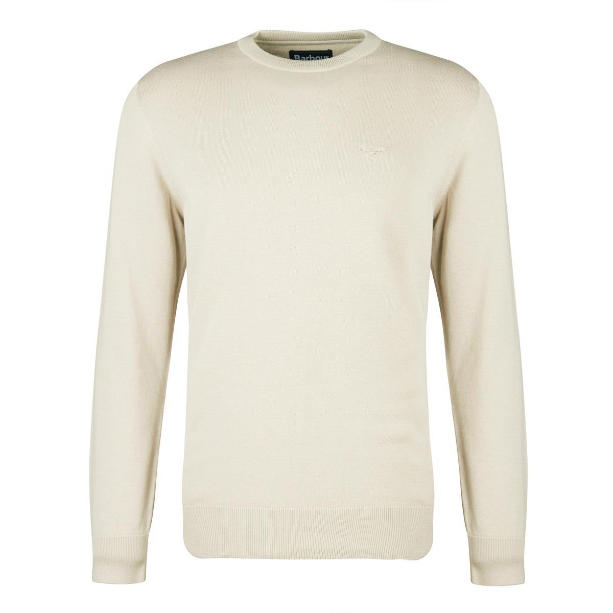 Mist Barbour Mens Pima Cotton Crew Neck Jumper