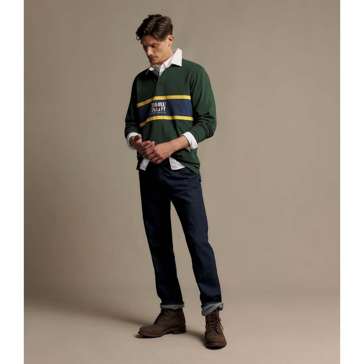 R.M. Williams Mens Classic RMW Panel Rugby Top