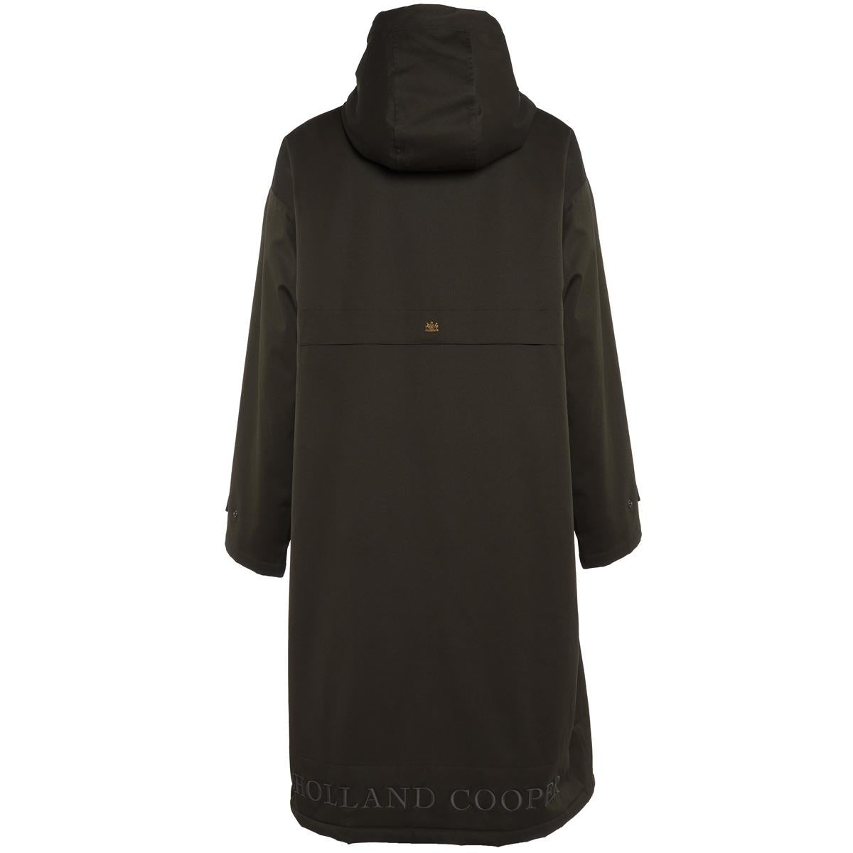 Khaki Holland Cooper Womens One Size Waterproof Coat Back