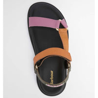 Pink/Orange/Olive Barbour Womens Caitlin Sandal top