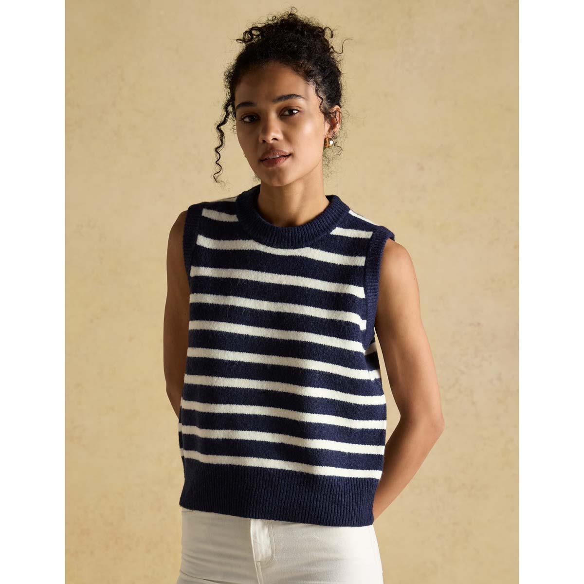 Joules Womens Holly Stripe Knitted Vest