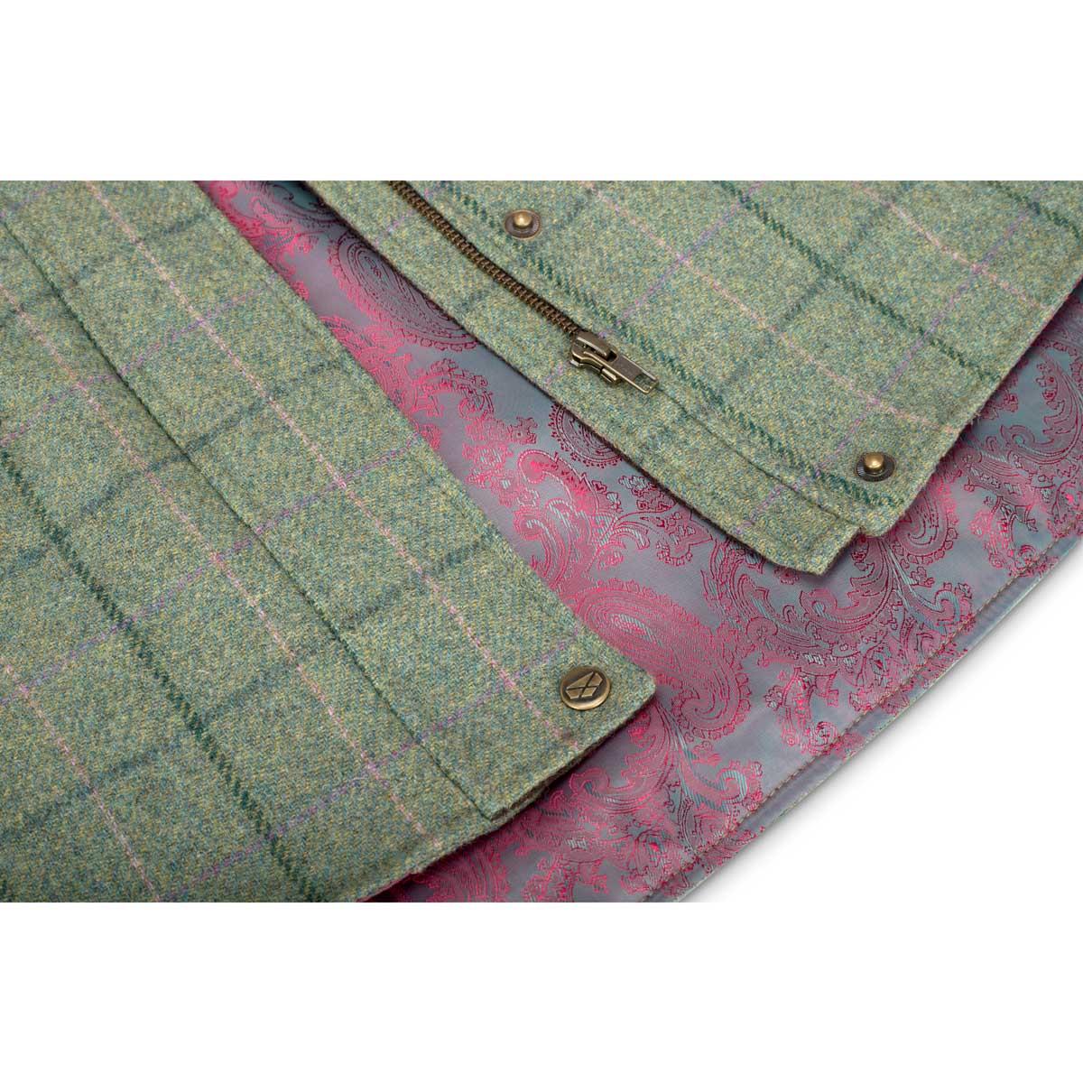 Spring Bracken Hoggs of Fife Womens Roslin Technical Tweed Field Coat Lining