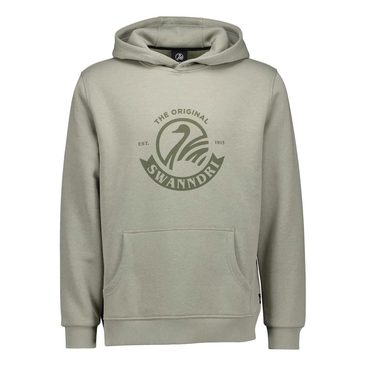 Horizon Grey/Dark Olive Swanndri Mens Original V2 Printed Hoodie