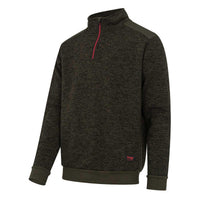 Hoggs Of Fife Mens Green King II 1/4 Zip Knit
