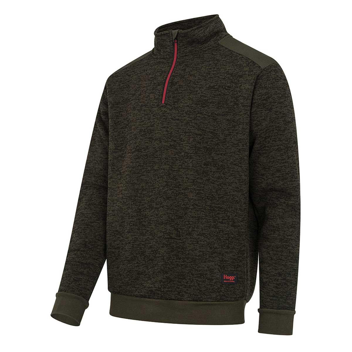 Hoggs Of Fife Mens Green King II 1/4 Zip Knit