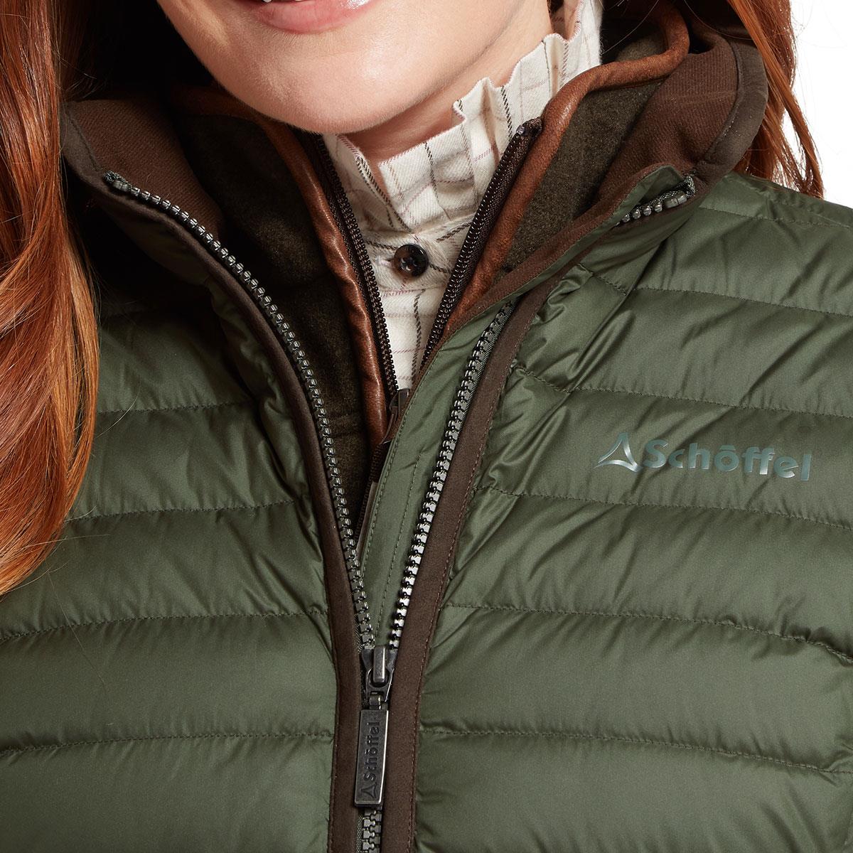 Schoffel Womens Hambleton Down Jacket Woodland  zip