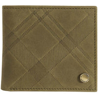 Barbour Mens Beith Tartan Nubuck Leather Wallet