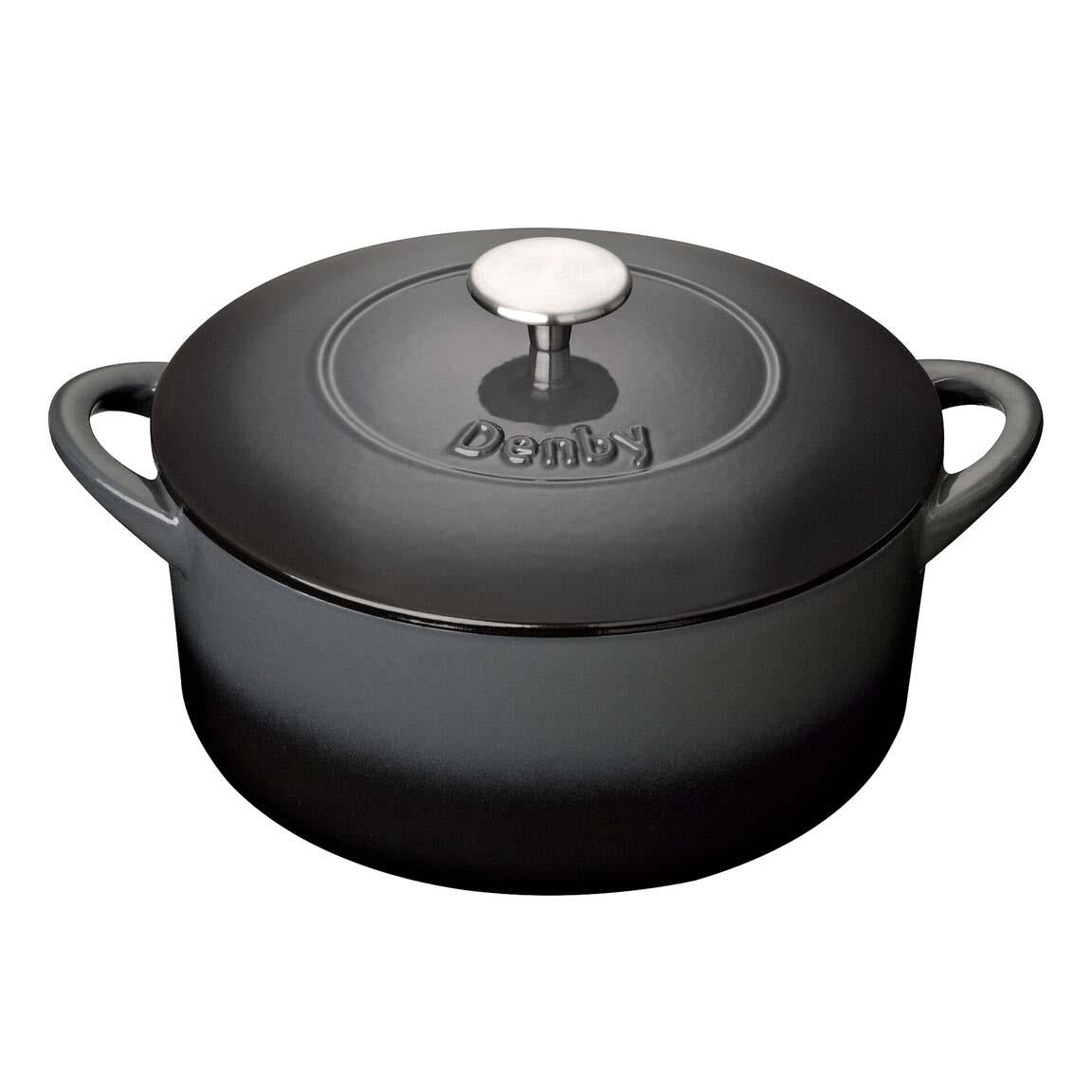 Denby Halo Cast Iron Round Casserole Dish