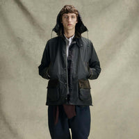 SAGE Barbour Mens Icons Patch Bedale Wax Jacket LS3