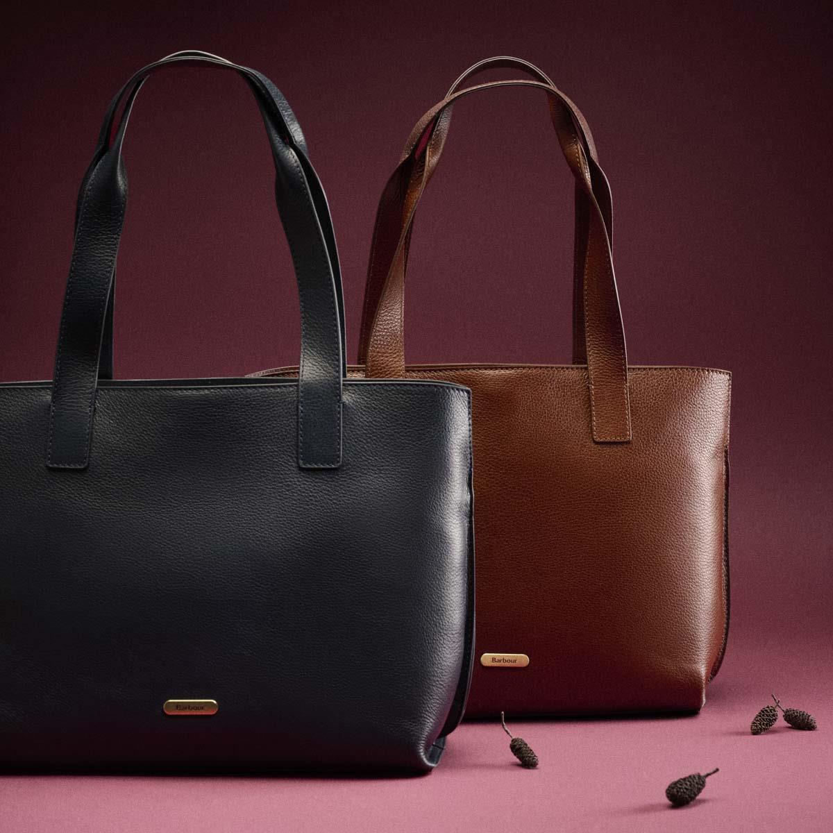 Barbour Alder Large Leather Tote Bag