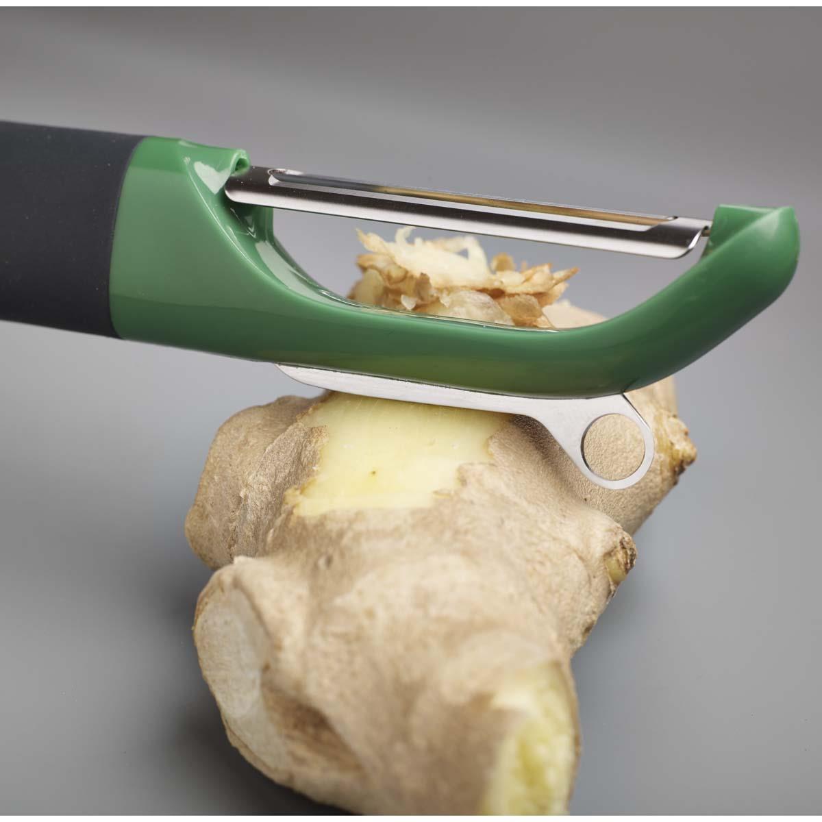 Dark Green Joseph Joseph Multi-Peel Straight Peeler ginger