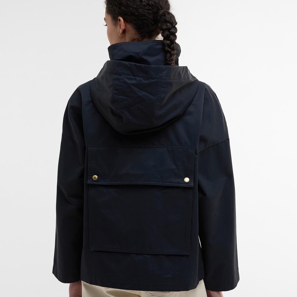 Dark Navy Barbour Womens Cecile Showerproof Jacket Back