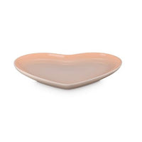 Peach Le Creuset Stoneware Heart Plate