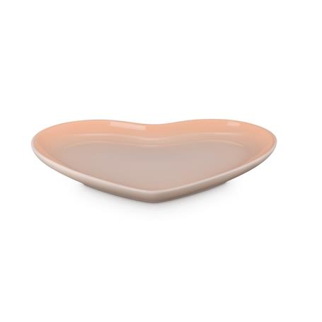 Peach Le Creuset Stoneware Heart Plate