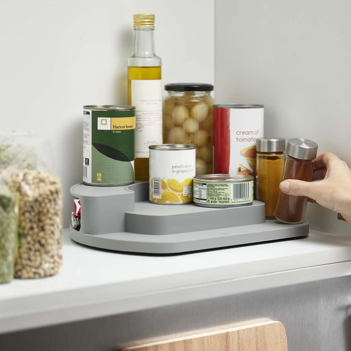 Grey Joseph Joseph CupboardStore Rotating Organiser LS2