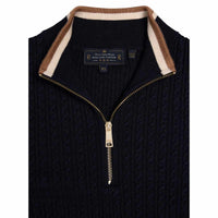 Ink Navy Holland Cooper Womens Zoe Quarter Zip Knit Jumper Detail