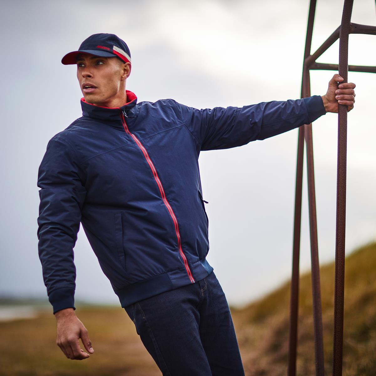 Navy/Red Musto Mens Snug Blouson Jacket 2.0