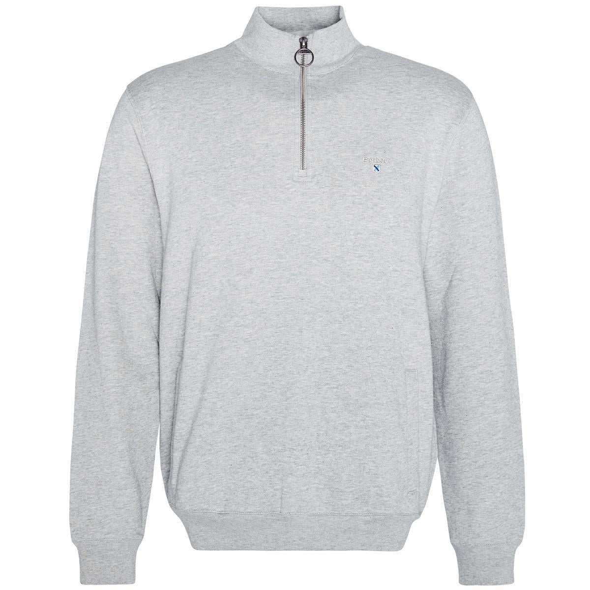 Grey Barbour Mens Beckhill Half Zip Sweatshirt
